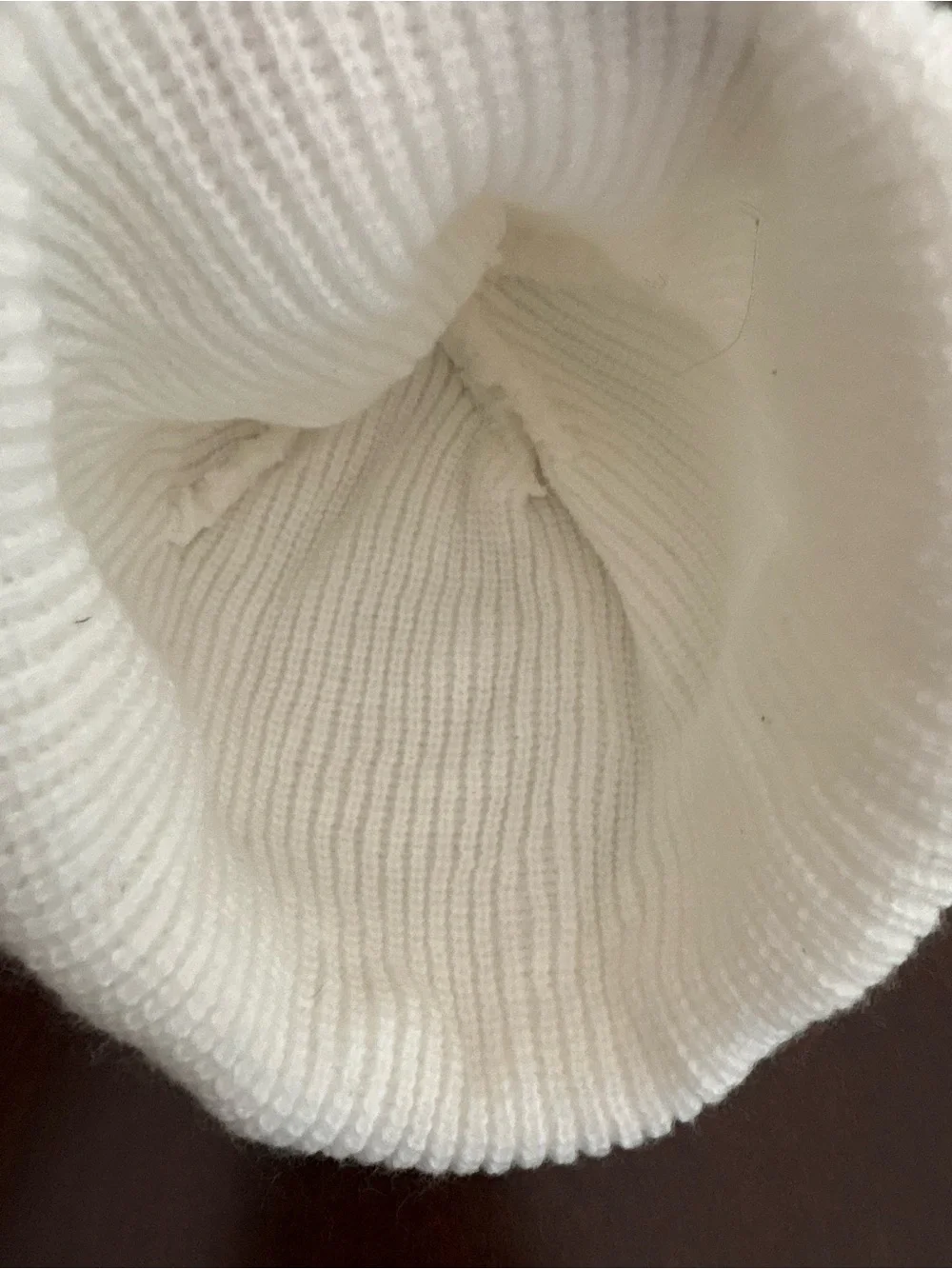 White Ribbed Beanie with Colorful Emoji Embroidery